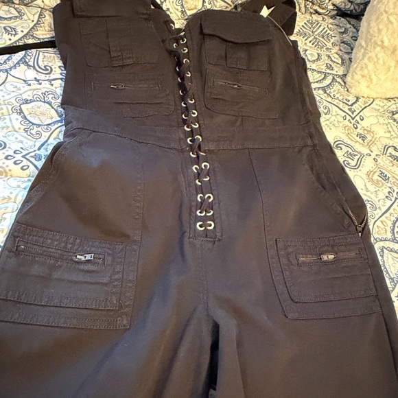 Good American twill lace up utility jumpsuits size m NWT - Picture 14 of 16